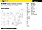 (A14014V) - 140 Type Air Stapler Spare Parts Diagram