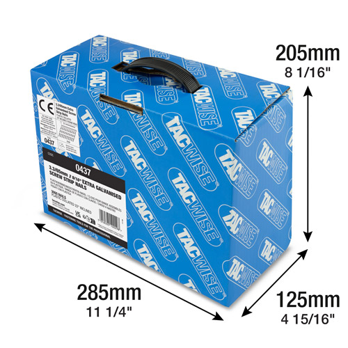 Type 3.3/65mm Extra Galvanised Framing Nails, Round Head, Screw Shank, 22° Inclined, Plastic Collated, Pack of 3000 - Image 6
