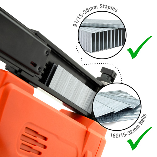 Master Nailer 191 Cordless 20V Staple/Nail Gun with 1000 Staples and 2000 Nails - Image 3
