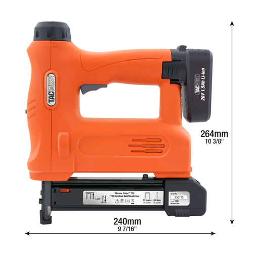 Master Nailer 191 Cordless 20V Staple/Nail Gun with 1000 Staples and 2000 Nails - Image 5