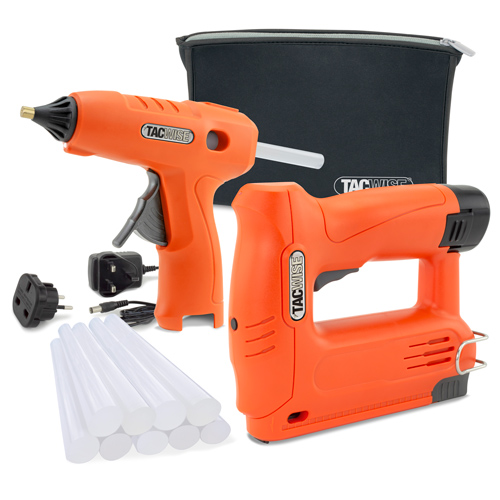 53-13EL 12V Staple/Nail Gun, H12-12 12V Hot Melt Glue Gun with Interchangeable Lithium-Ion Battery