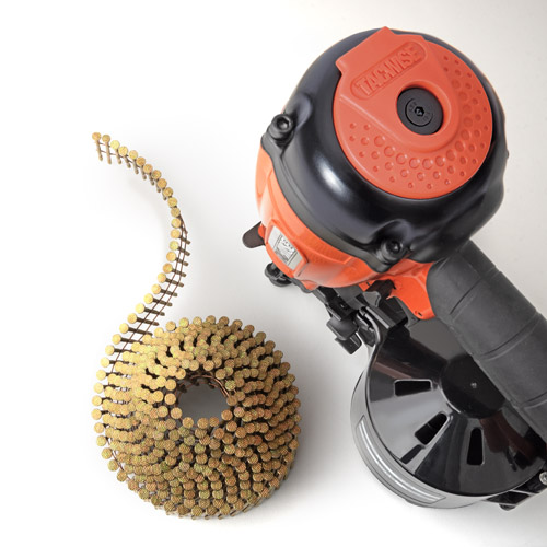 55mm Mini Air Coil Nailer with 5400 2.1/38mm Galvanised Ring Coil Nails - Image 7